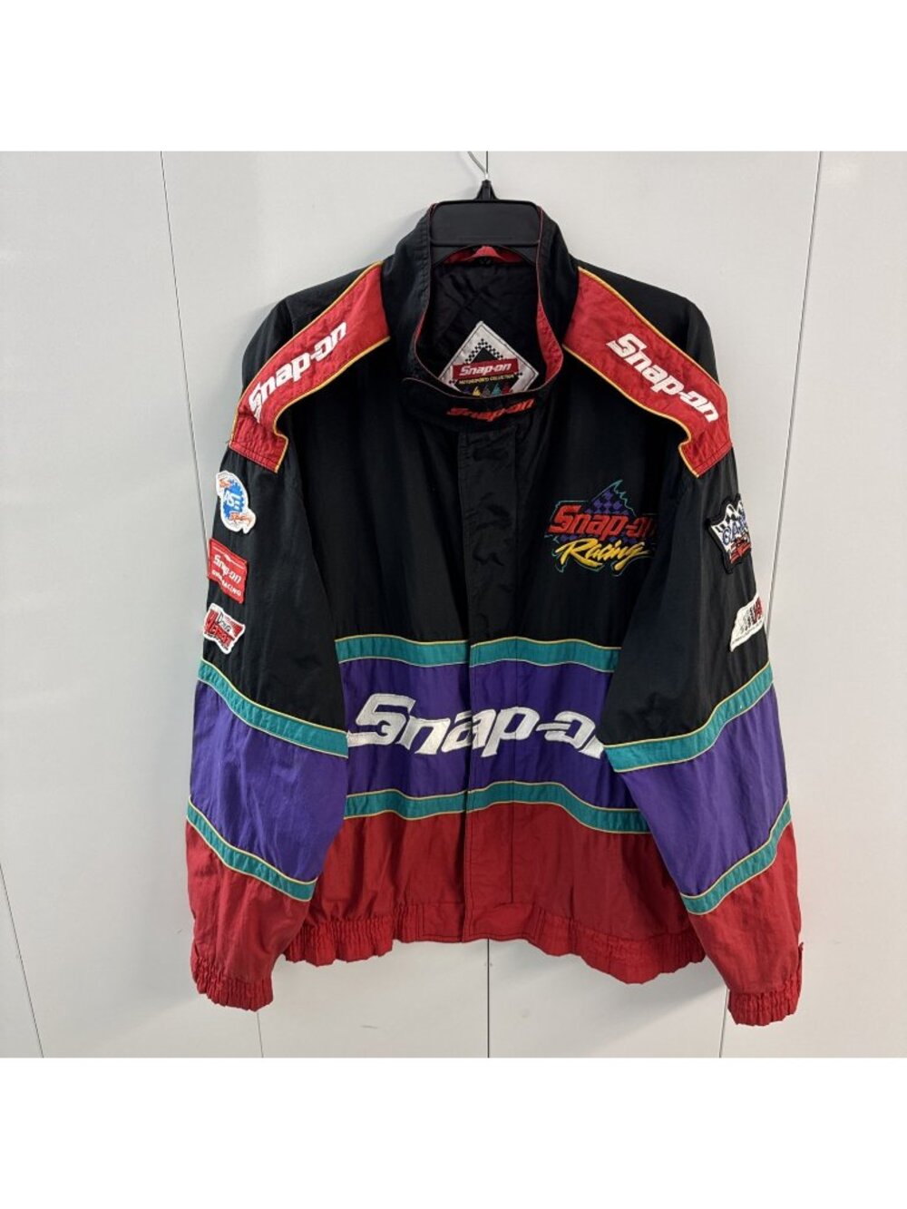 Snap On Vintage Multi Color Block Racing Jacket – 1990s Era Original Patches XL